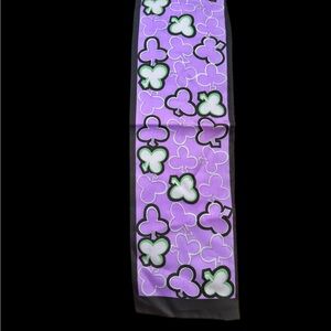 Vintage Purple Clover Mod Scarf